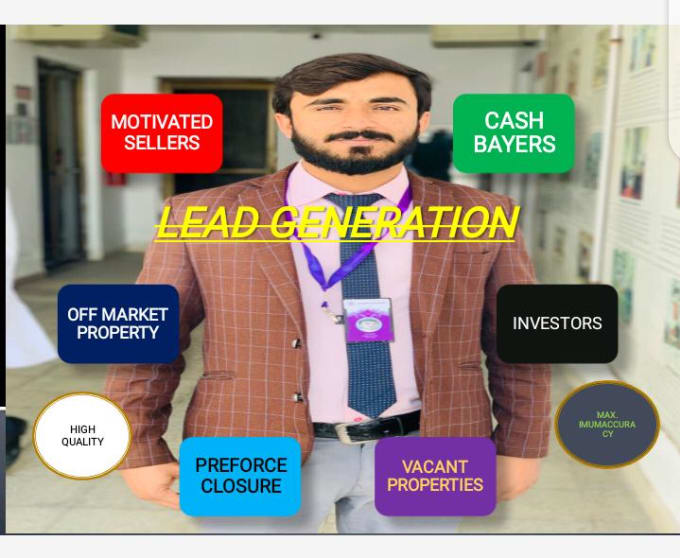 Hire a freelancer to provide lead generation real estate professionally