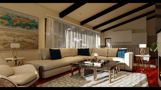 create interior architecture walk through animation