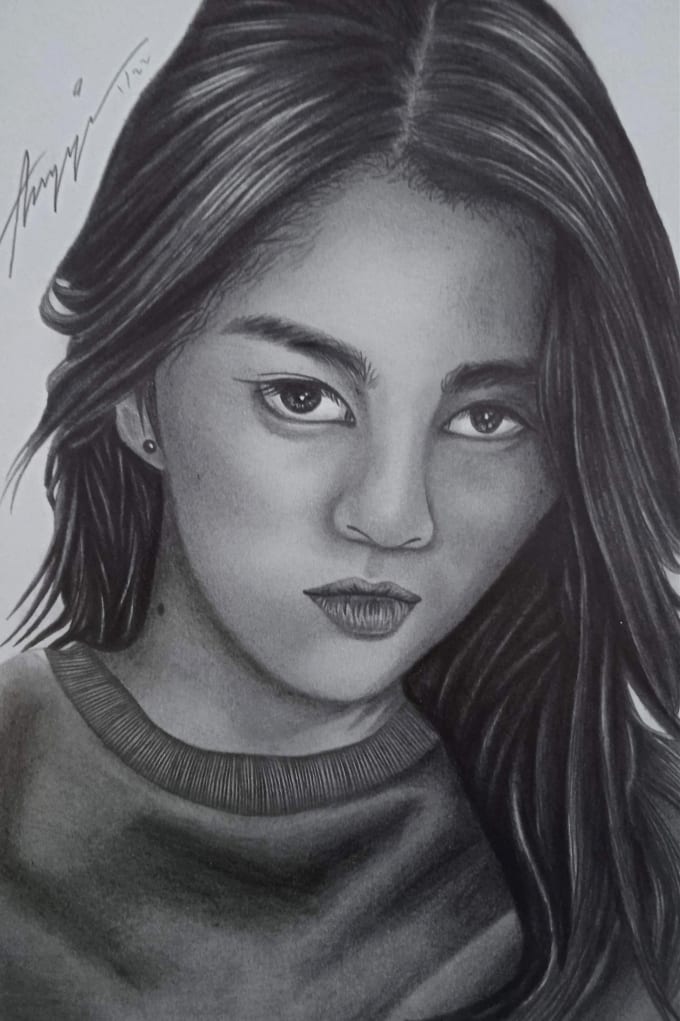 Draw portrait pencil sketch from your photo in by Emmaarts41 Fiverr