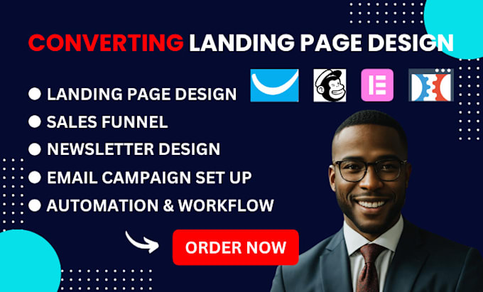 do getresponse, mailchimp, clickfunnels landing page