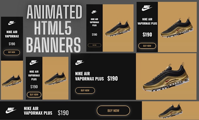 design animated HTML 5 banner ads for google ads in 24 hour