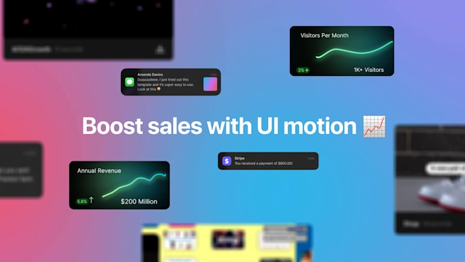 create engaging UI motion ads for instagram facebook tiktok