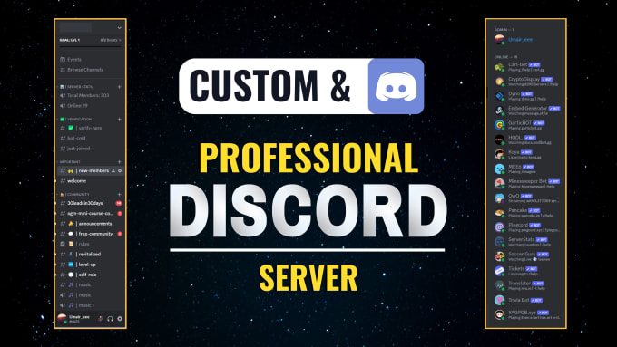 Setup custom discord server for gaming, nft, crypto, anime, fivem