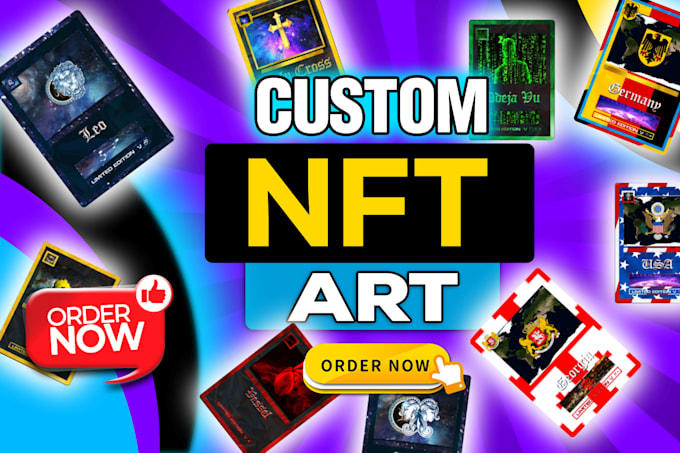 create unique style custom 3d nft trading card