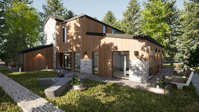 create 3d exterior renderings, walkthrough, animation