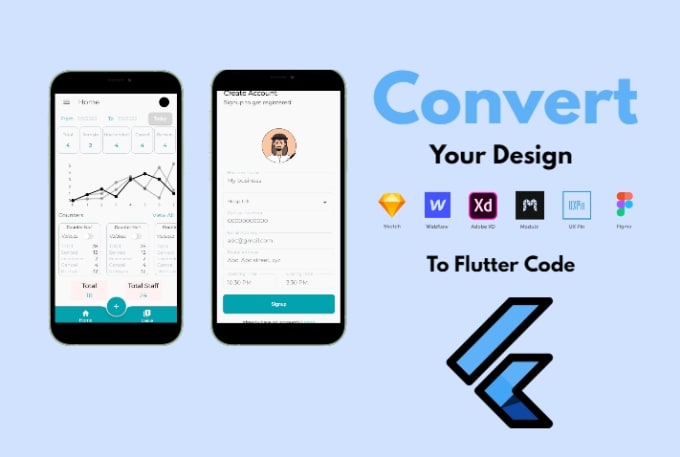 Transform figma or xd ui ux designs into flutter apps by Syedahmedusman ...