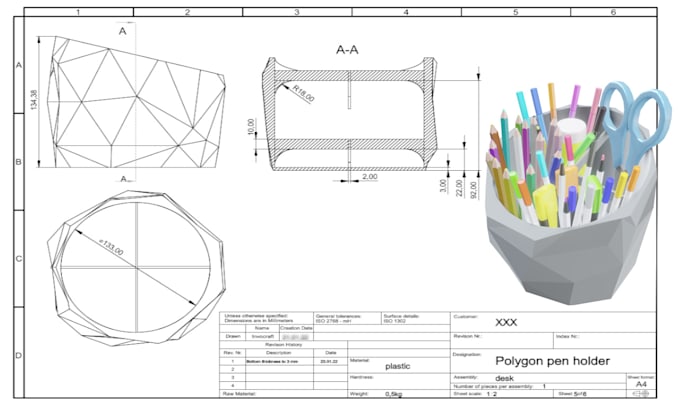 design 3d cad models, technical drawings and assemblies