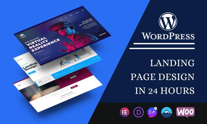 design modern landing page or homepage using wordpress