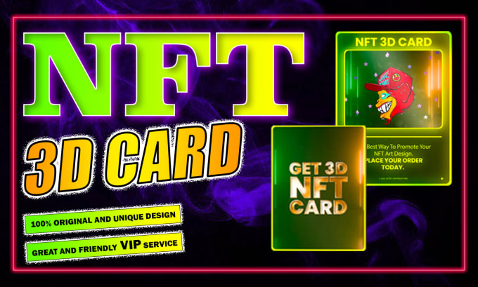 create 3d parallax, crypto nft trading card  animation