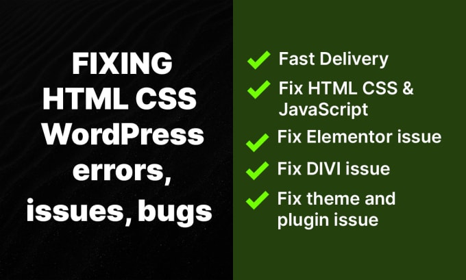 Fix html css javascript bug, wordpress bug fix website issue by ...