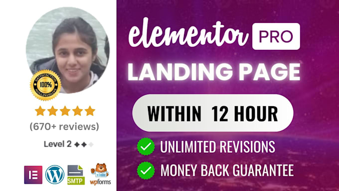design converting lead generation landing page on elementor