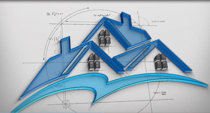 make professional real estate 3d logo intro animation