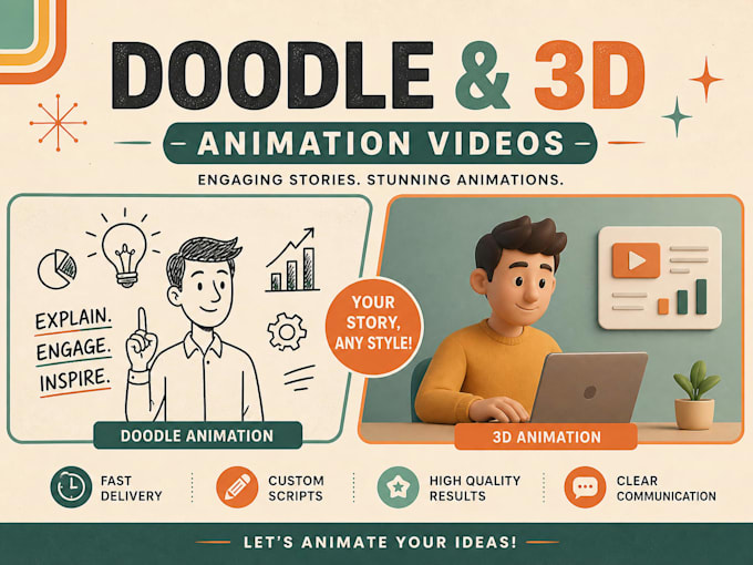 create doodle and animation videos for you