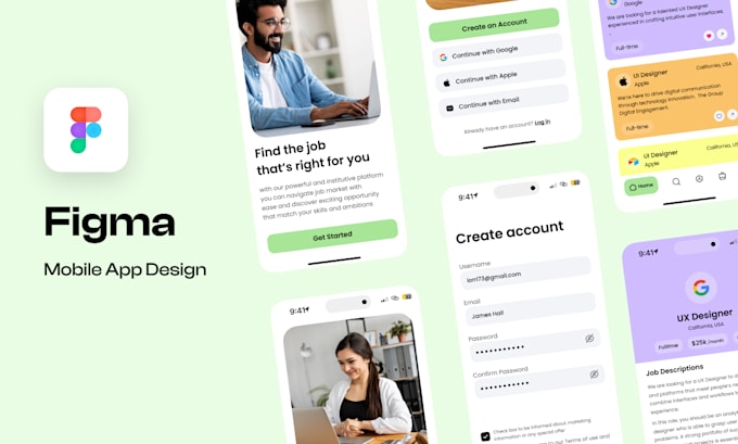 mobile app design in figma