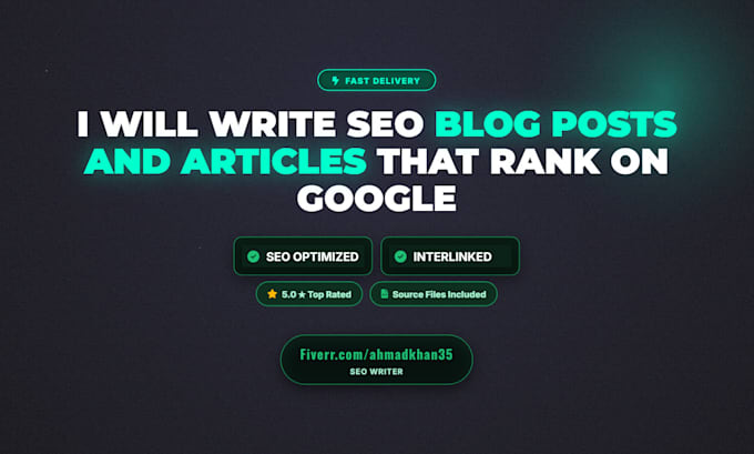 write SEO blog posts and articles that rank on google