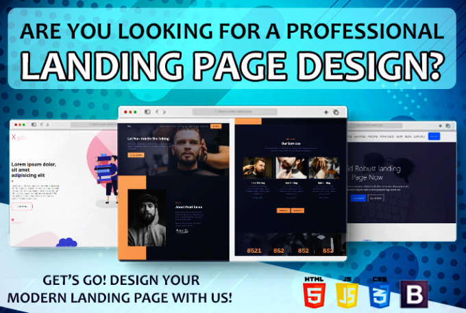 Create a responsive landing page with html, css, bootstrap by Rayhan ...