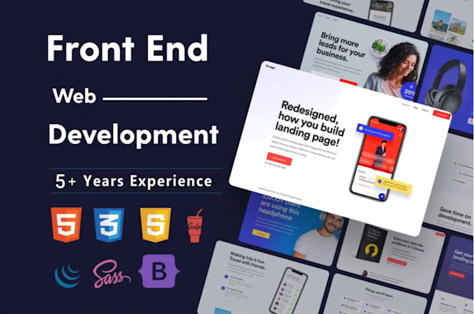 Be your front end web developer using html css javascript by ...