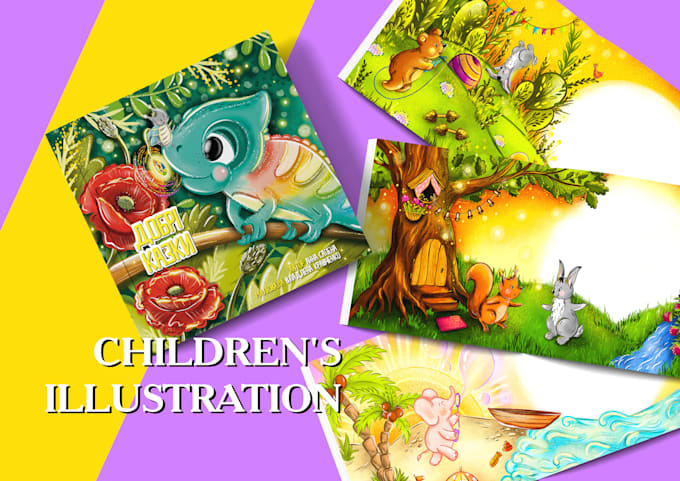 illustrate cartoon story book for children