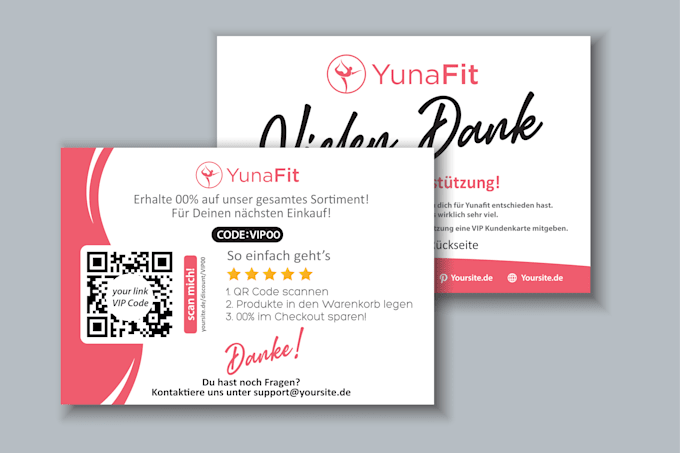 thank you card modern design for you product