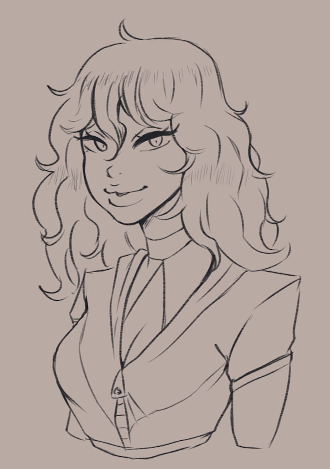 Drawing a bust of your oc by Nsfmars Fiverr