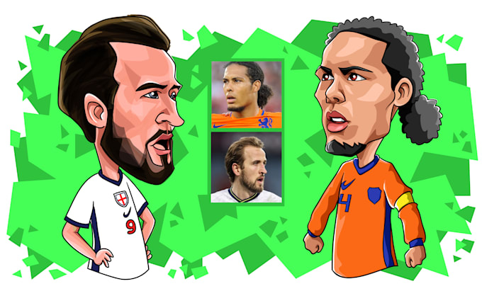 draw vector caricature and portrait