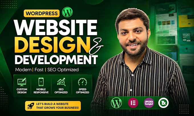 design, redesign and develop your wordpress website with elementor