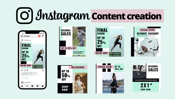 Hire a freelancer to create your instagram content and post design