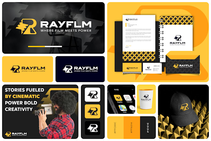 design business logo and full brand identity with branding kit