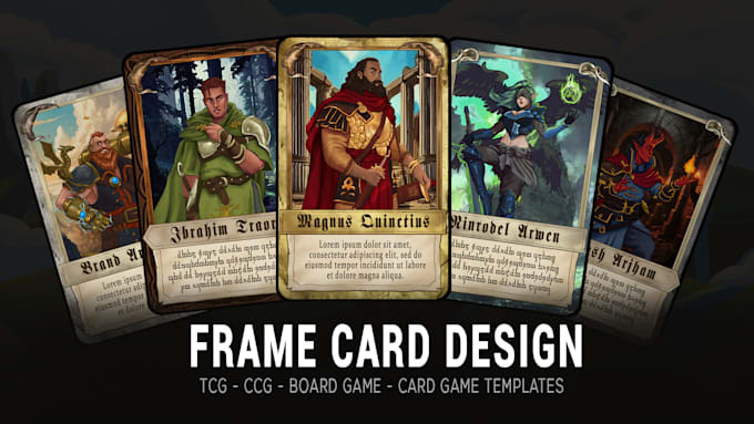 create original card template for your game