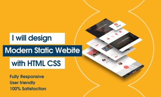 Design and develop a html css static website by Qadirdad | Fiverr