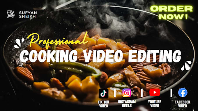 edit awesome cooking and recipe videos for youtube and reels