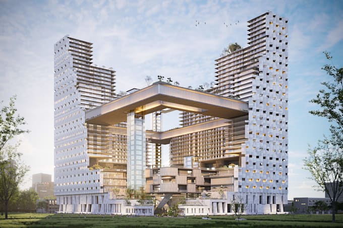 do 3d modeling and realistic rendering of your architectural projects