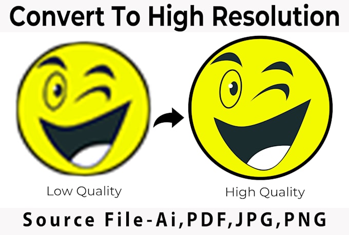 convert your low quality logo to high resolution vector