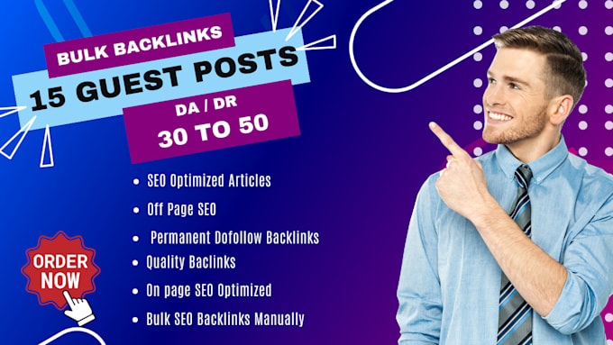 write and publish 15 high authority dofollow guest post