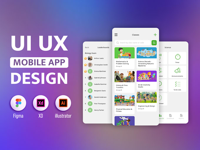 design mobile app in figma