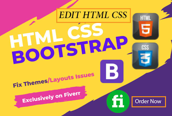 Edit html css bootstrap code and add a new feature by M_basitabbas | Fiverr