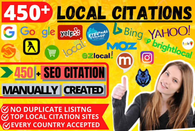 Build 450 best local citations and setup google my