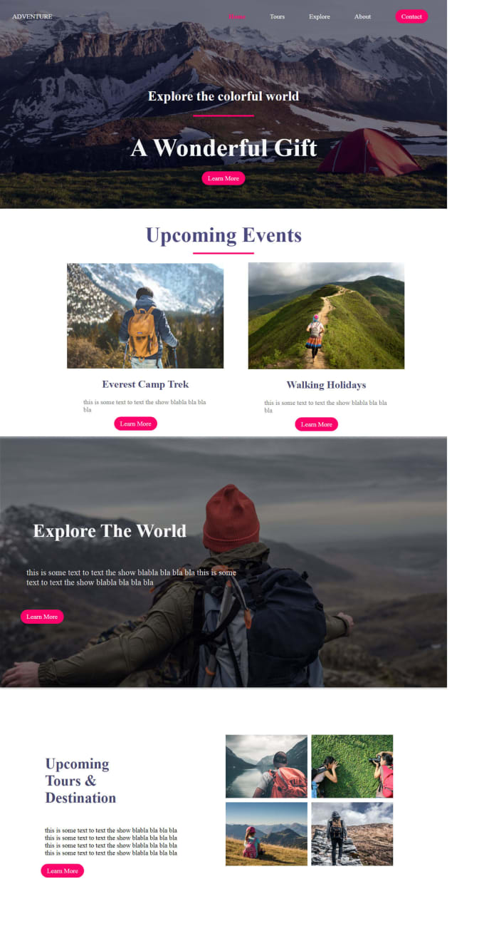 Design responsive website using html, css, bootstrap 4 and javascript ...