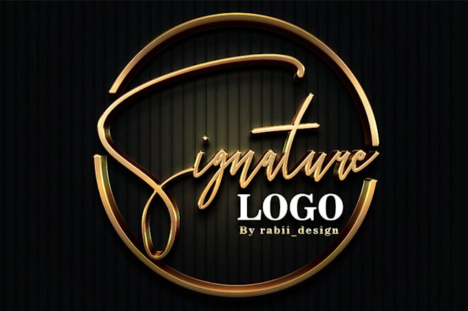 replicate your logo into 3d metalic gold