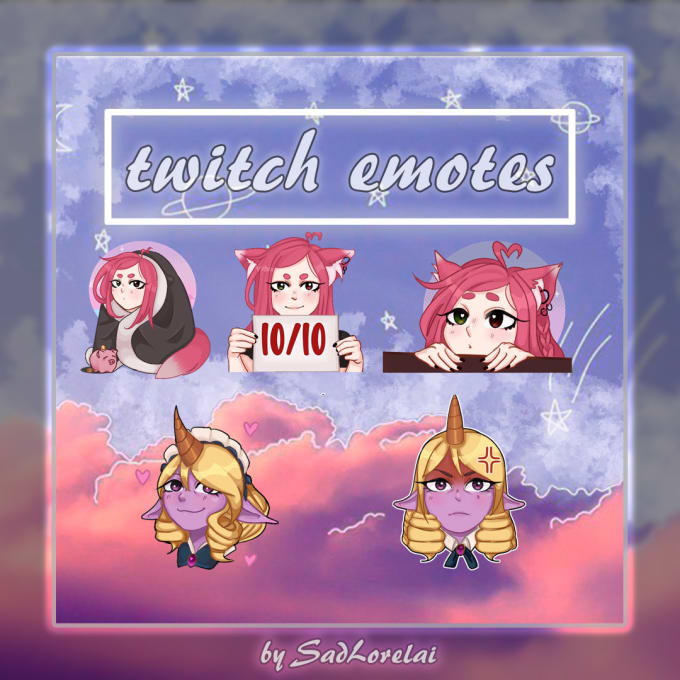 Make You The Cutest Emoticons For Twitchdiscord Telegram By Sadlora Fiverr