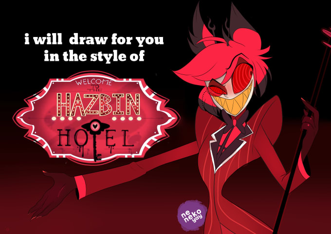 Draw you as hazbin hotel character by Nenekoyay