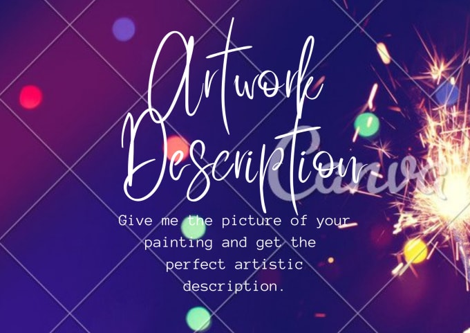 write or edit an engaging art description for your artwork