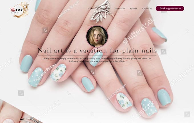 website template design for nail technicians