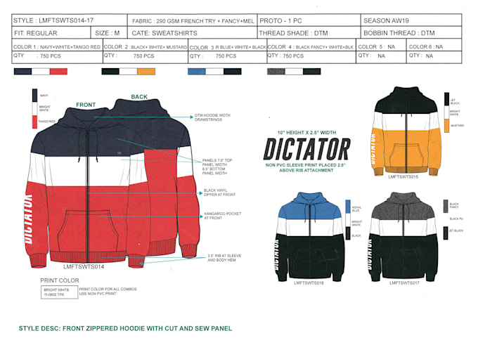 create apparels designs and teckpack for manufacturing