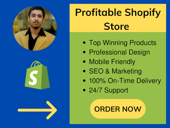 create profitable shopify dropshipping store or website