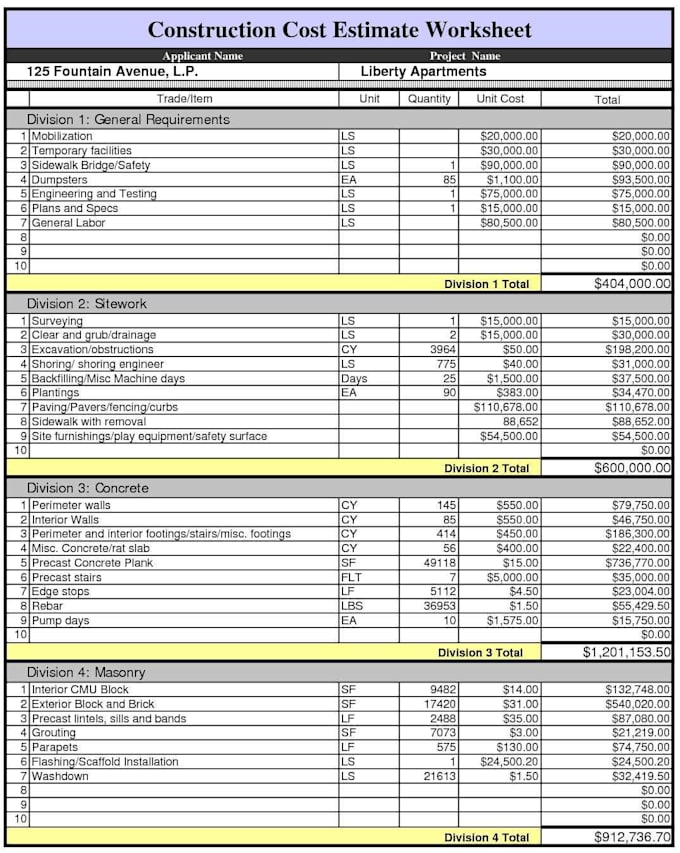 Provide cost estimation and quantity takeoff for construction projects ...