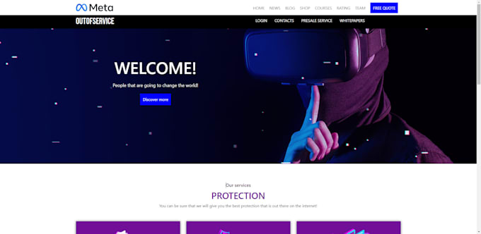 Create a website using html , css and bootstrap by Amarhuskic | Fiverr
