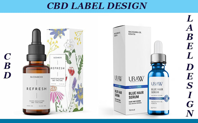 design cbd or hemp product packaging box and label