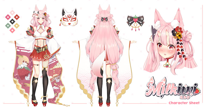 create a character reference sheet for your vtuber and other needs