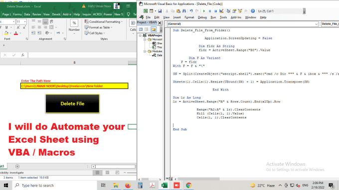 automate microsoft excel spreadsheet, excel vba and macros